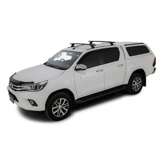 Kit 2x Barres de toit Vortex RHINORACK Toyota Hilux 2016+ Revo Double Cab sur Xperts4x4 Accessoires 4x4 Off-Road