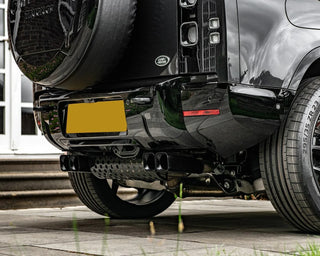 Échappement Quad Satin Black KAHN - Defender 110 2.0L (2020+) sur Xperts4x4 Accessoires 4x4 Off-Road