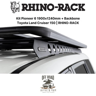 Kit Galerie de Toit 1900x1240mm avec Backbone Toyota Land Cruiser 150 RHINO-RACK sur Xperts4x4 Accessoires 4x4 Off-Road