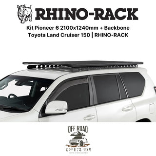 Kit Galerie de Toit 2100x1240mm avec Backbone Toyota Land Cruiser 150 RHINO-RACK sur Xperts4x4 Accessoires 4x4 Off-Road