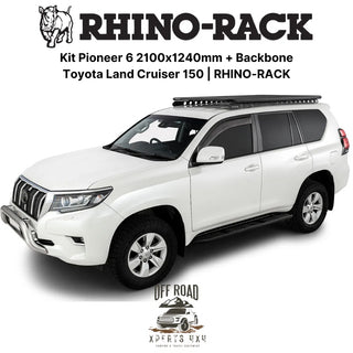 Kit Galerie de Toit 2100x1240mm avec Backbone Toyota Land Cruiser 150 RHINO-RACK sur Xperts4x4 Accessoires 4x4 Off-Road