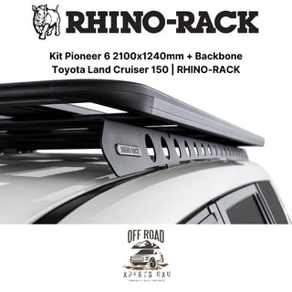 Kit Galerie de Toit 2100x1240mm avec Backbone Toyota Land Cruiser 150 RHINO-RACK sur Xperts4x4 Accessoires 4x4 Off-Road