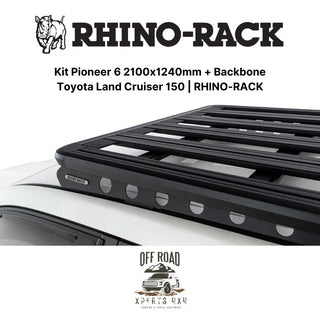 Kit Galerie de Toit 2100x1240mm avec Backbone Toyota Land Cruiser 150 RHINO-RACK sur Xperts4x4 Accessoires 4x4 Off-Road