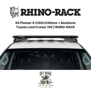 Kit Galerie de Toit 2100x1240mm avec Backbone Toyota Land Cruiser 150 RHINO-RACK sur Xperts4x4 Accessoires 4x4 Off-Road