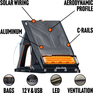 Tente de Toit Expedition Gen 3-R Noire ALU-CAB sur Xperts4x4 Accessoires 4x4 Off-Road