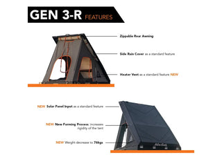 Tente de Toit Expedition Gen 3-R Noire ALU-CAB sur Xperts4x4 Accessoires 4x4 Off-Road
