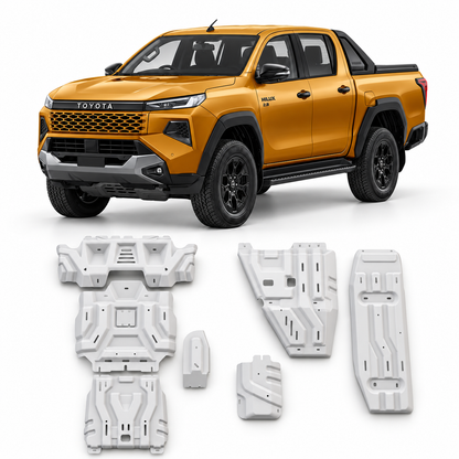 Kit 5 blindages aluminium 4 mm Toyota Hilux Travo 2026+ – RIVAL4X4