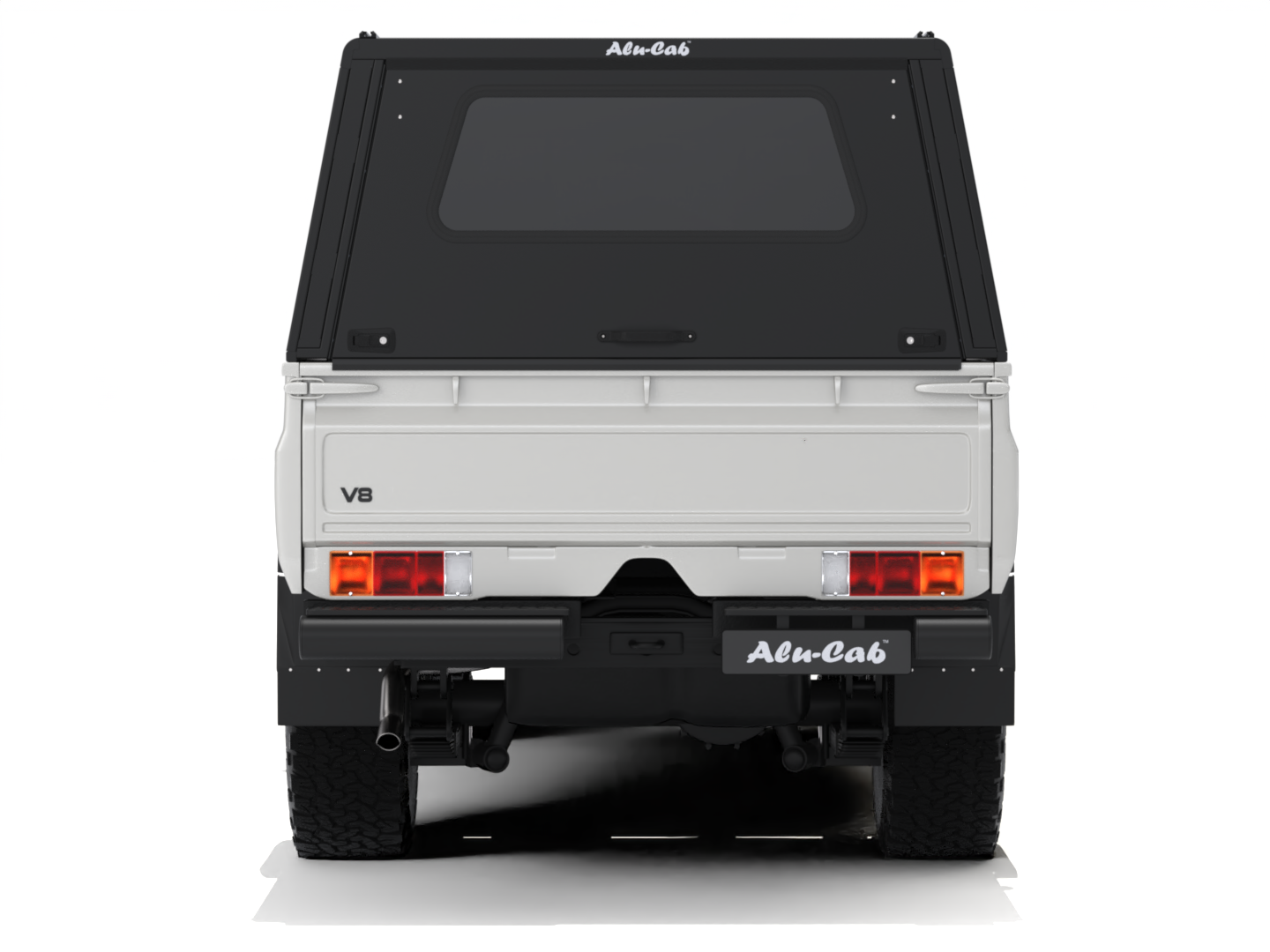 Hardtop Alu-Cab Explorer 3 pour Toyota Land Cruiser 79 Double-Cab, en aluminium robuste, installé sur le véhicule.