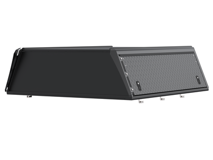 Hardtop Alu-Cab "Guard" pour Toyota Tundra 2022+ en texture, robuste et adapté à la gamme de véhicules Toyota Tundra.