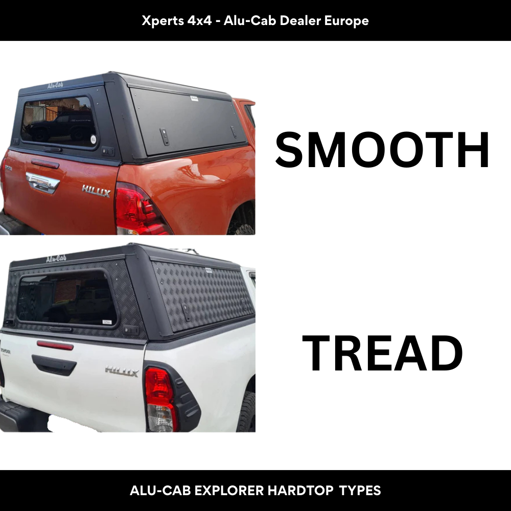 Hardtop aluminium Alu-Cab Explorer 3 pour Nissan Navara NP300 D23 2016+, robuste et adapté pour camping et transport.