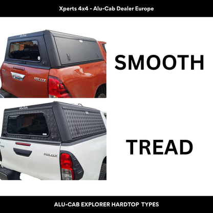 Hardtop aluminium Alu-Cab Explorer 3 pour Nissan Navara NP300 D23 2016+, robuste et adapté pour camping et transport.
