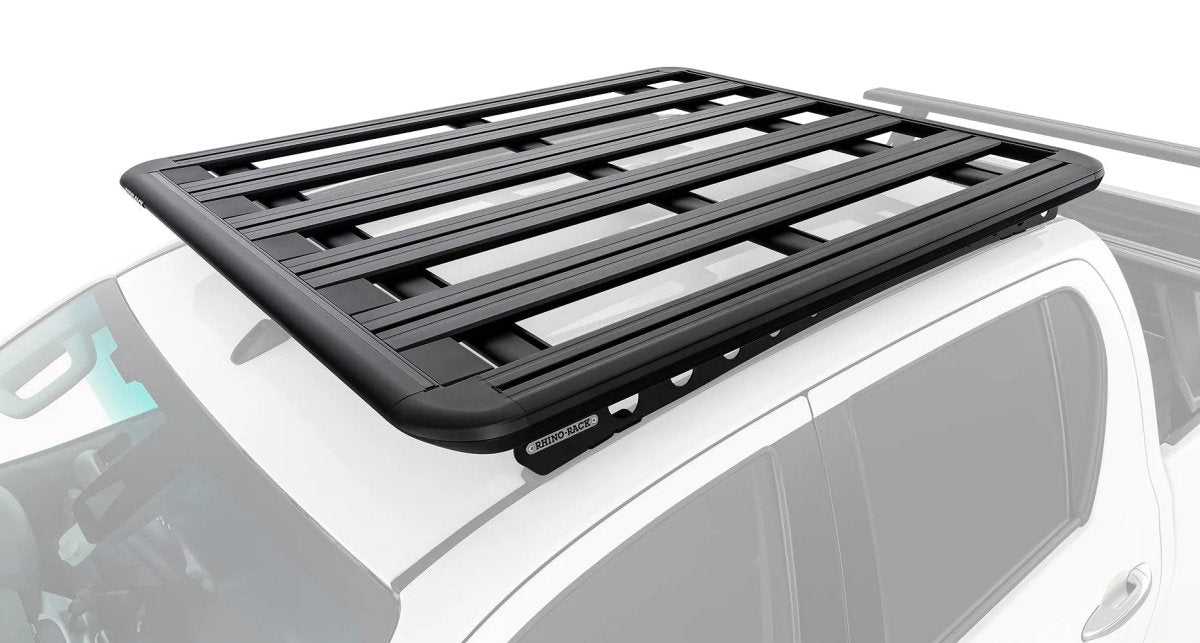 Galerie Pioneer 6 RHINO-RACK vue du dessus sur Toyota Hilux REVO, photo illustrative