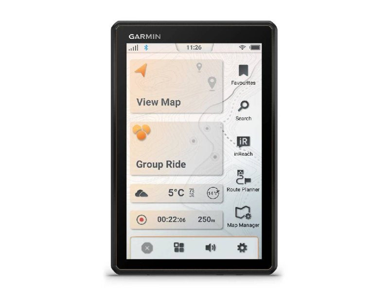 GPS GARMIN Tread 2 Overland Edition, écran en orientation portrait