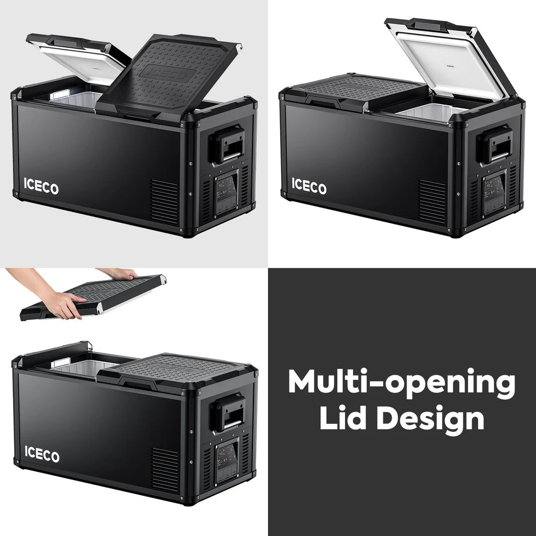 Refrigerateur/Congelateur ICECO 75L Double Compartiments - Gris sur Xperts4x4 Accessoires 4x4 Off-Road