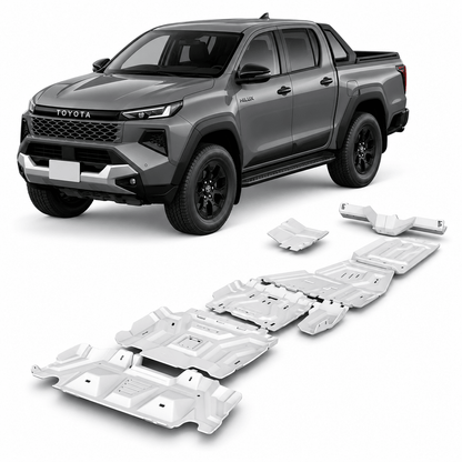 Kit 6 blindages aluminium 4 mm + différentiel 6 mm Toyota Hilux Travo 2026+ – RIVAL4X4 - Toyota Hilux 2026+