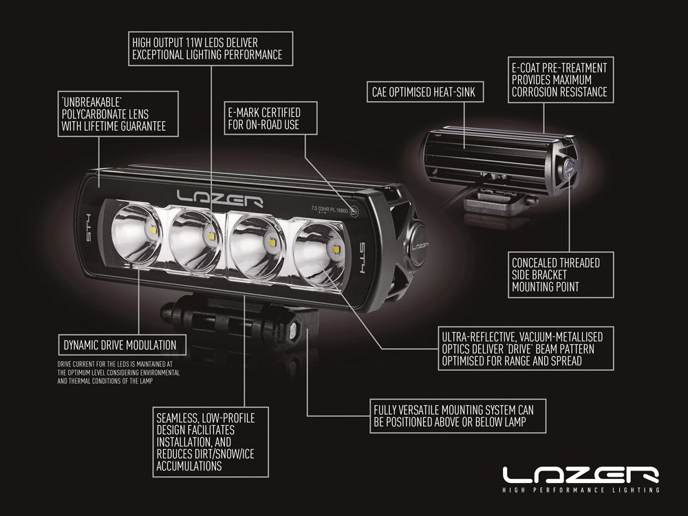 LAZER LAMPS ST12 Évolution — Barre LED Slim 12408 lm sur Xperts4x4 Accessoires 4x4 Off-Road