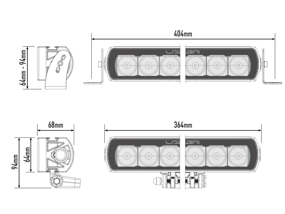 LAZER LAMPS ST8 Évolution — Barre LED Slim 8272 lm sur Xperts4x4 Accessoires 4x4 Off-Road