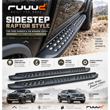 Marchepieds latéraux aluminium RUUUD style Raptor Ford Ranger T9 2023+