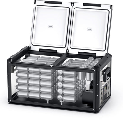 Réfrigérateur congélateur VL90PROD 90 L double zone olive | ICECO Xperts 4x4