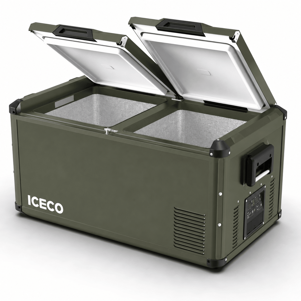 Réfrigérateur congélateur VL90PROD 90 L double zone olive | ICECO Xperts 4x4