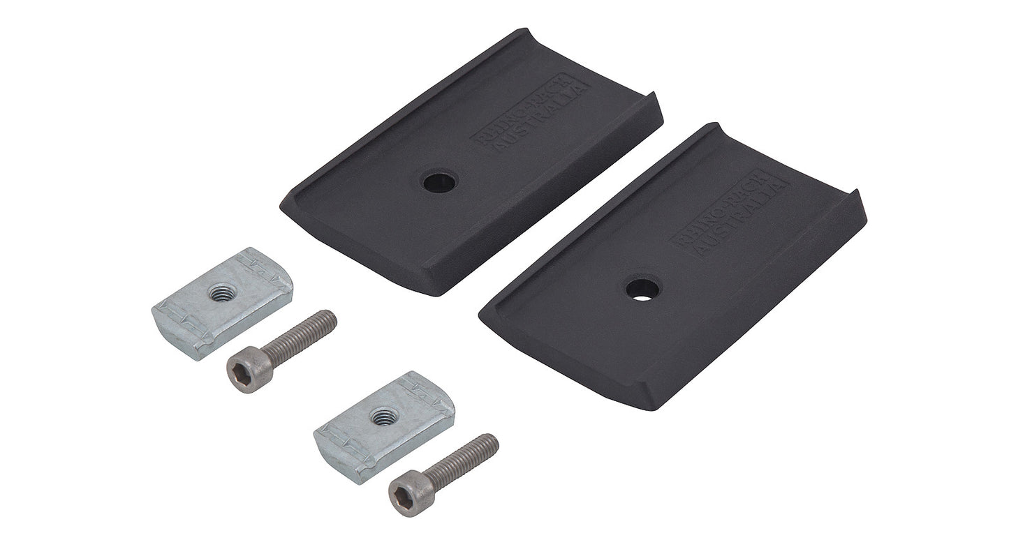 Kit de 2 barres de toit Heavy Duty 1500mm pour VW T5/T6, marque RHINO-RACK, montrant les barres robustes sur le toit du véhicule.