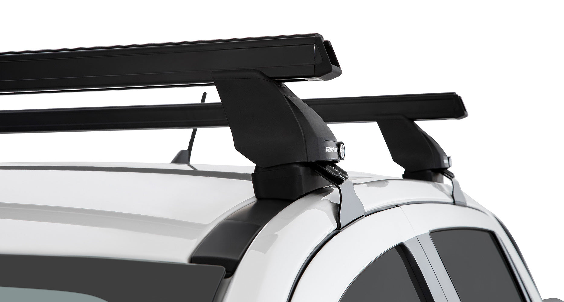 Kit 2 barres de toit Heavy Duty noire 1250mm série 2500 Ford Ranger T9 & Raptor T9 (P703) 2022+ - RHINO-RACK sur Xperts4x4 Accessoires 4x4 Off-Road