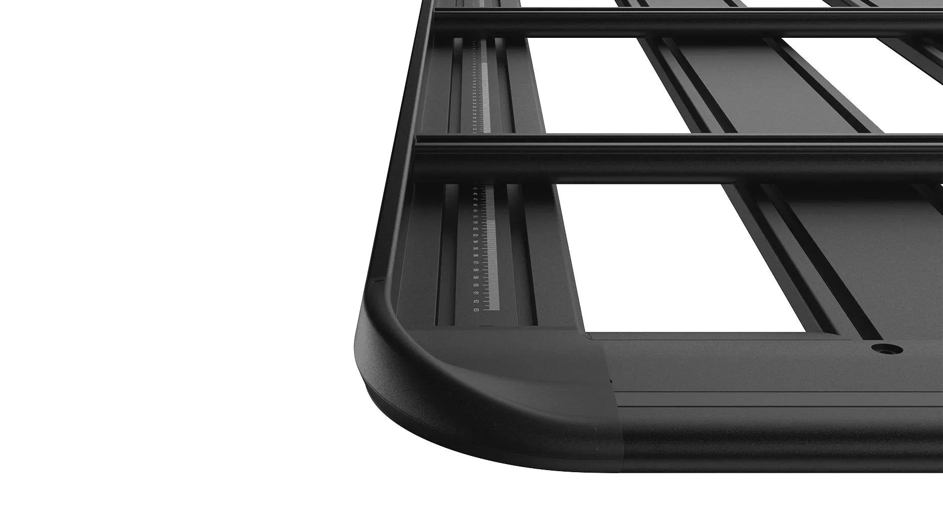 Galerie de toit Rhino-Rack pour hardtop RSI SmartCap full-size, compatible avec RAM, Tacoma, F150 et Gladiator, vue de côté.