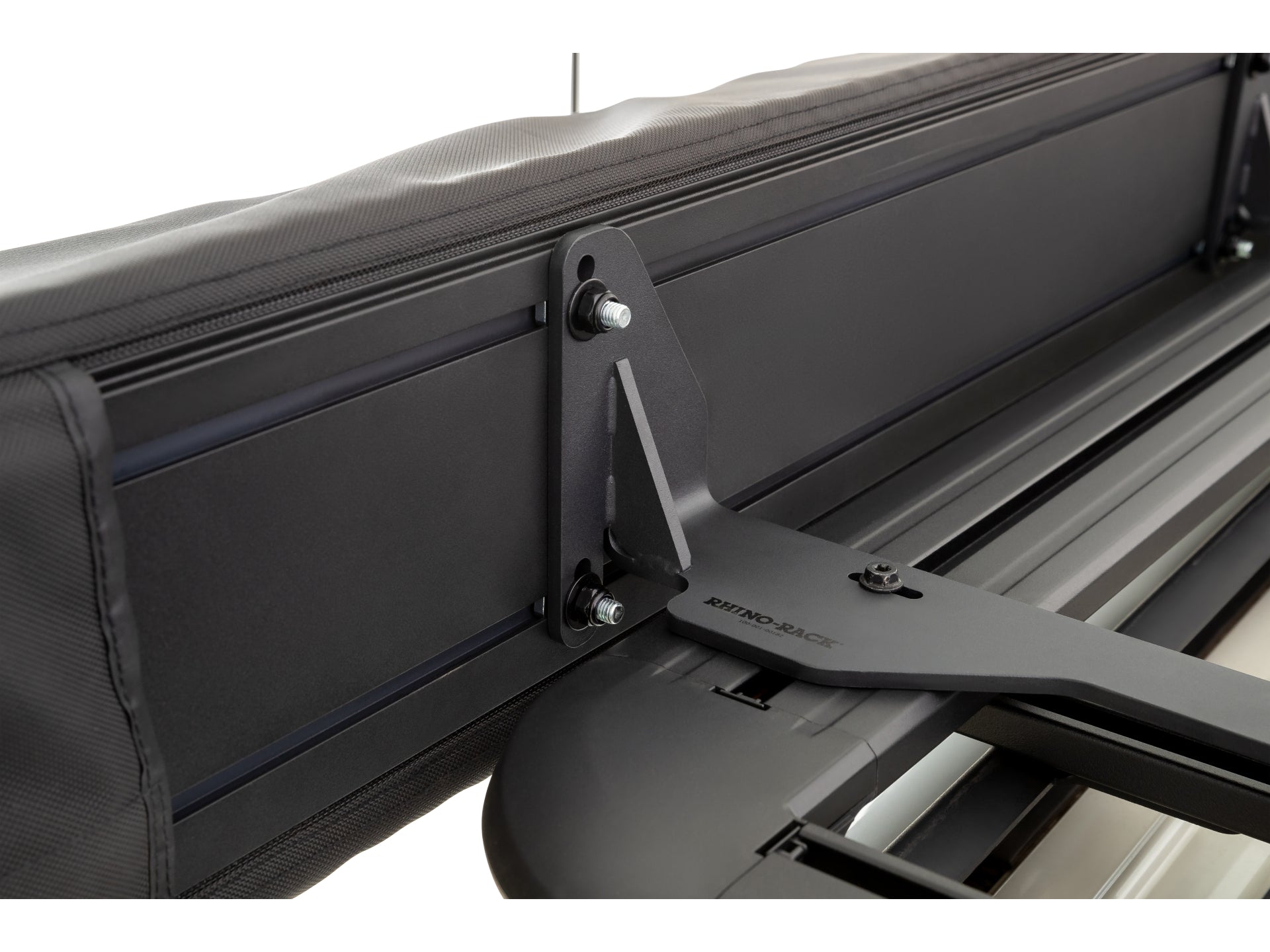 Auvent auto-portant 270° avec parois batwing côté gauche, pour véhicule, marque RHINO-RACK, installation facile.