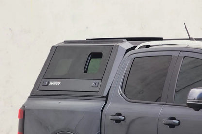Hardtop RSI EVOs SPORT pour Ford Ranger Raptor 2023+ Next Gen, finition robuste, vue de face avec fenêtres latérales.