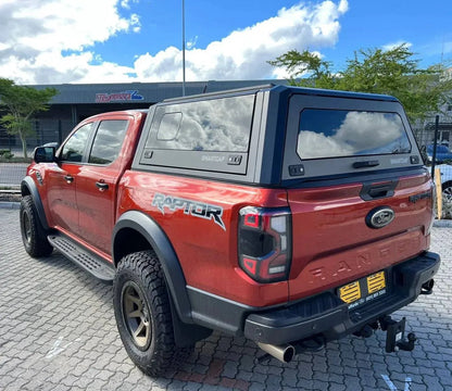 Hardtop RSI EVOs SPORT pour Ford Ranger Raptor 2023+ Next Gen, finition noire, fixation solide, vue de face