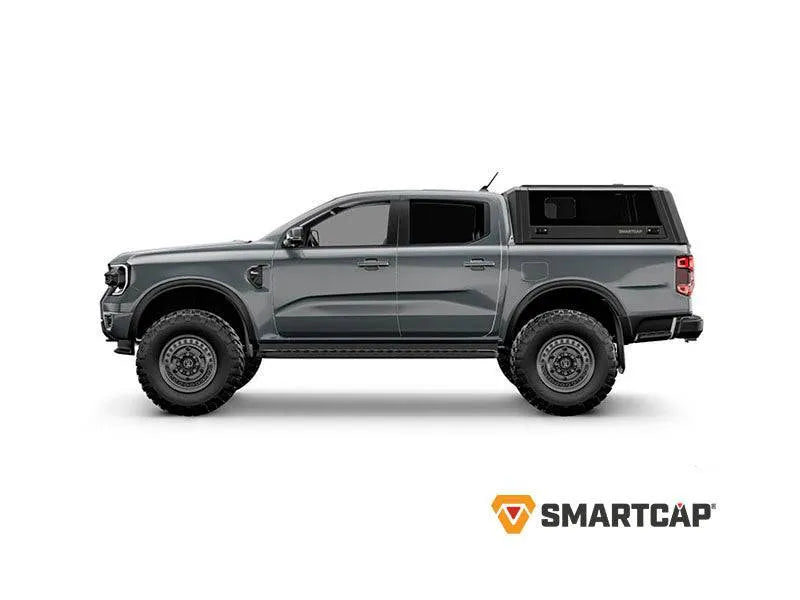 Capot rigide RSI EVOs SPORT pour Ford Ranger Raptor 2023+ Next Gen, en métal noir avec fenêtres latérales.
