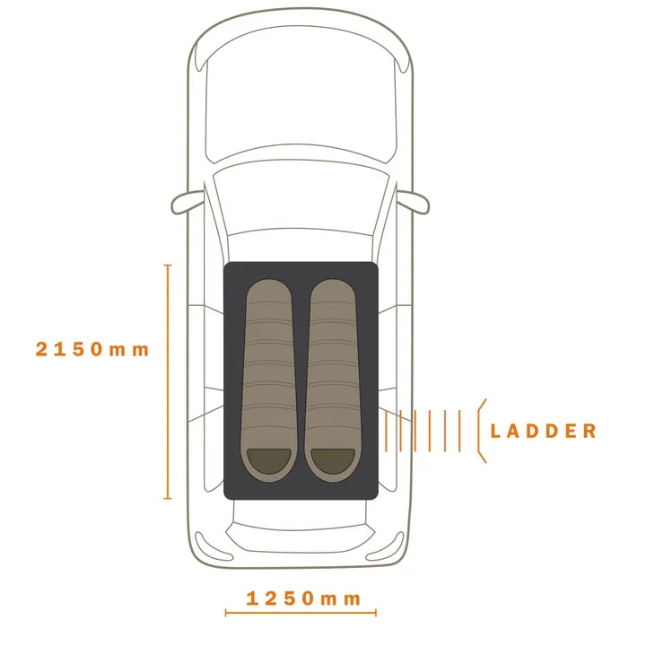Tente de toit rigide Ridgeback HighRize 1250 DARCHE
