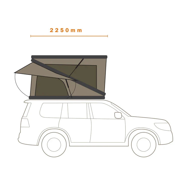 Tente de toit rigide Ridgeback HighRize 1250 DARCHE