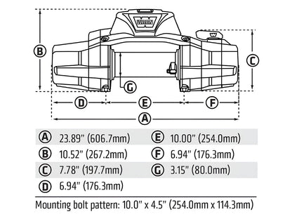 Treuil Warn Zeon XD14-S 6350kg 12V avec corde synthétique, robuste équipement de récupération pour véhicule tout-terrain.