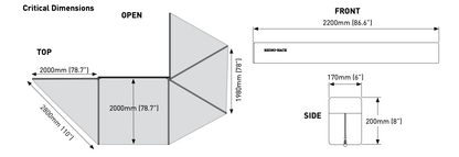 Auvent 270° Rhino-Rack Batwing Autoportant Latéral | Gauche sur Xperts4x4 Accessoires 4x4 Off-Road