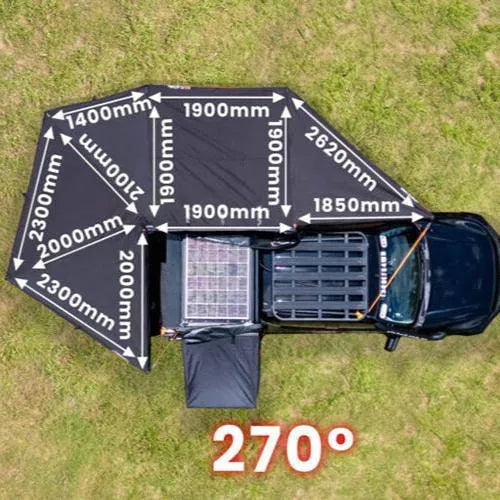 Auvent 270° XL Autoportant - YA'MATE EFS - Auvent Circulaire sur Xperts4x4 Accessoires 4x4 Off-Road