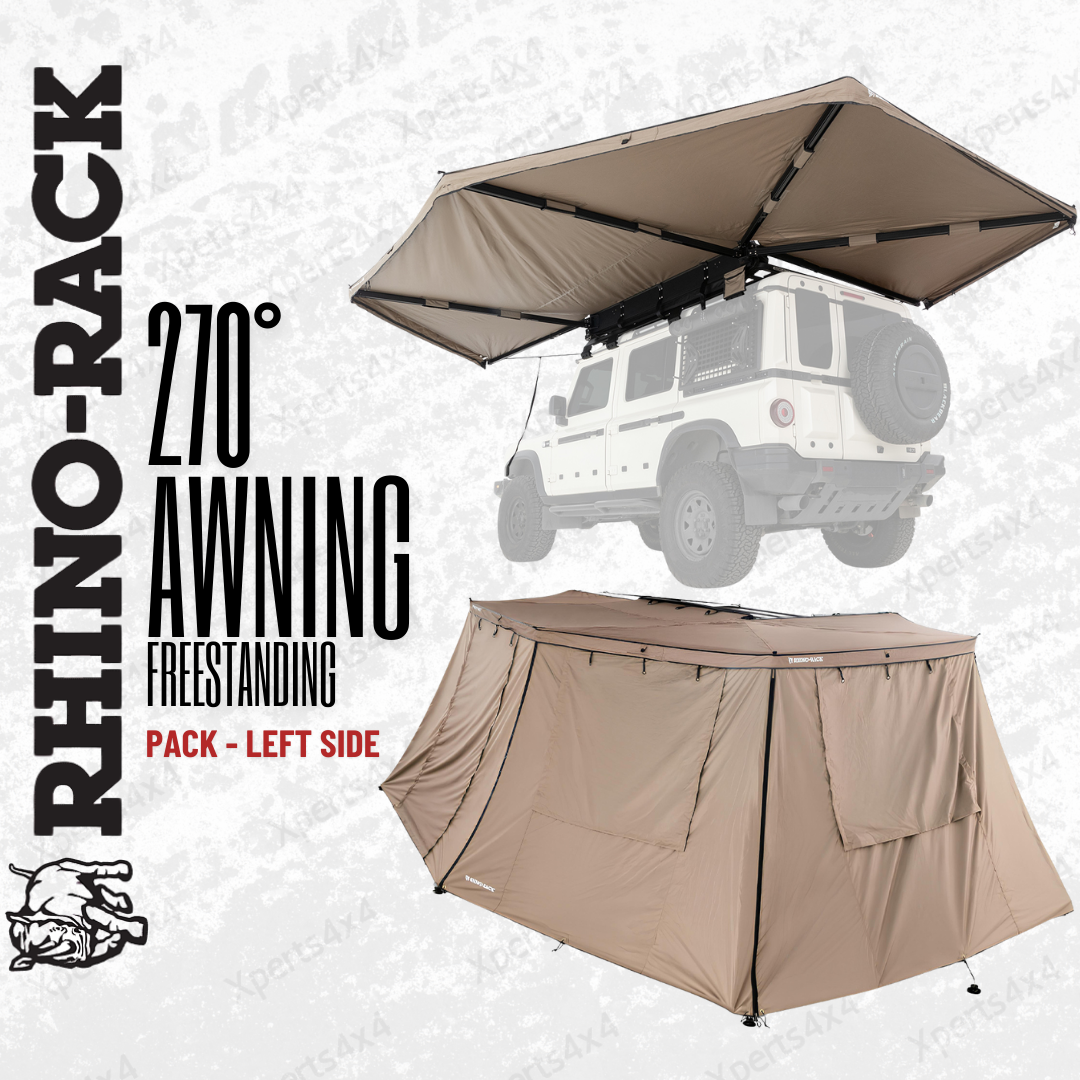 Pack Auvent 270° Auto-portant + Parois Rhino-Rack | Côté Gauche sur Xperts4x4 Accessoires 4x4 Off-Road