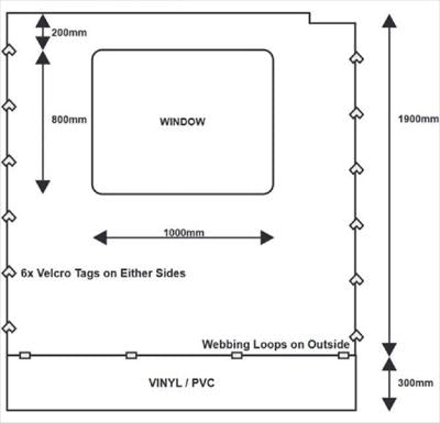 Parois/Murs pour Auvent 270° ALU-CAB Shadow 2.5m sur Xperts4x4 Accessoires 4x4 Off-Road