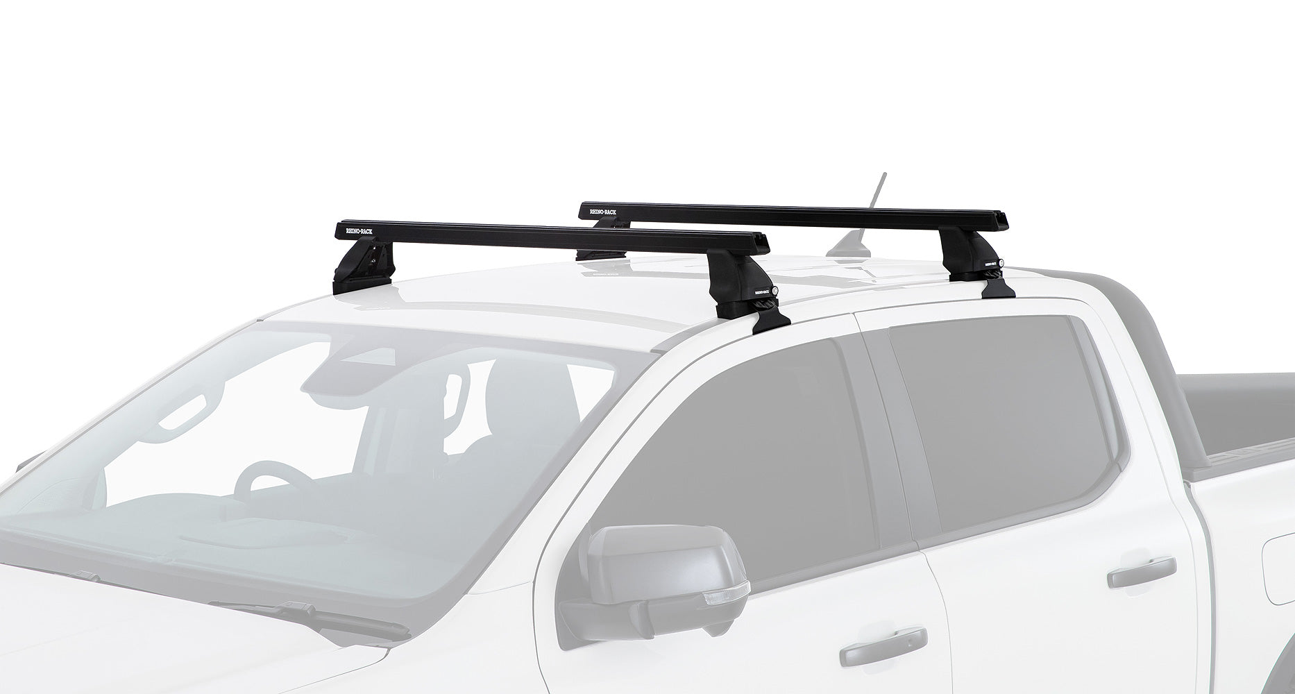Kit 2 barres de toit Heavy Duty noire 1250mm série 2500 Ford Ranger T9 & Raptor T9 (P703) 2022+ - RHINO-RACK sur Xperts4x4 Accessoires 4x4 Off-Road