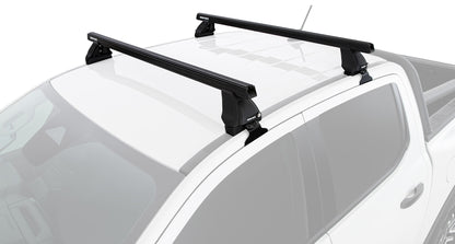 Kit 2 barres de toit Heavy Duty noire 1250mm série 2500 Ford Ranger T9 & Raptor T9 (P703) 2022+ - RHINO-RACK sur Xperts4x4 Accessoires 4x4 Off-Road