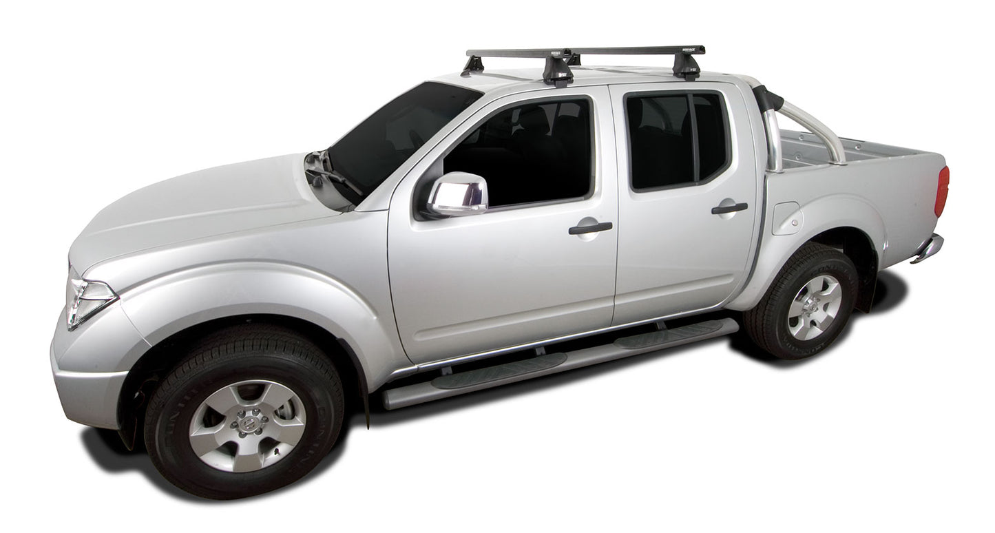 Kit 2 barres de toit Heavy Duty noire 1375mm série 2500 Nissan Navara D40 (ST/ST-X) 2005-2015 - RHINO-RACK sur Xperts4x4 Accessoires 4x4 Off-Road