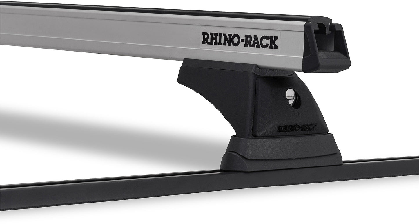 Kit 2 barres de toit noire 1250mm Heavy Duty RCH Trackmount Mitsubishi Pajero NM - NP 2000-2006 - RHINO-RACK sur Xperts4x4 Accessoires 4x4 Off-Road