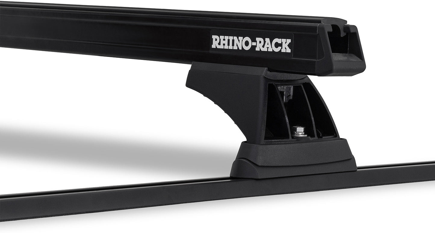 Kit 2 barres de toit noire 1250mm Heavy Duty RCH Trackmount Toyota Hilux Revo 2015+ - RHINO-RACK sur Xperts4x4 Accessoires 4x4 Off-Road