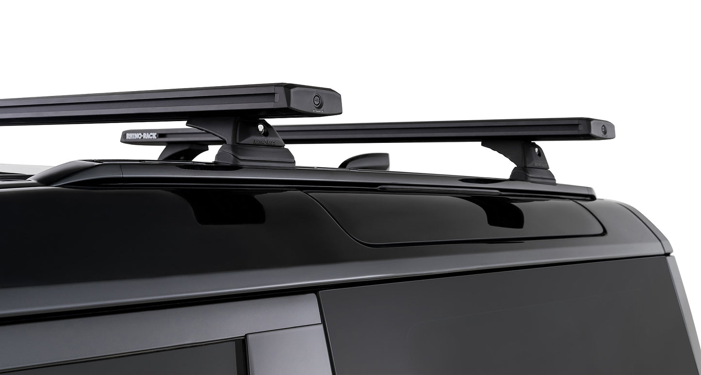 Kit 2 barres de toit noire 1260mm - Reconn-Deck Land Rover Defender II 90 L663 2021+ - RHINO-RACK sur Xperts4x4 Accessoires 4x4 Off-Road