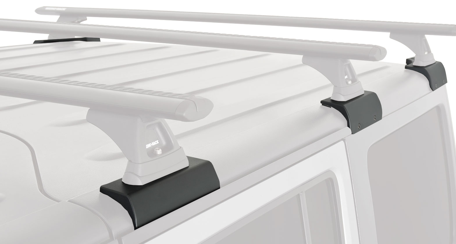 Kit 2 barres de toit noire 1500mm RCL Rhino-Rack Backbone Heavy Duty Jeep Wrangler JK 2011-2019 - RHINO-RACK sur Xperts4x4 Accessoires 4x4 Off-Road