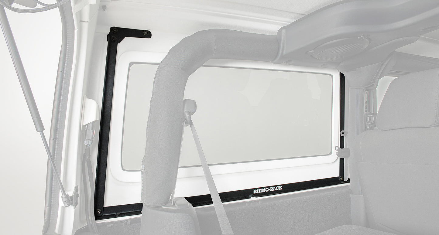 Kit 2 barres de toit noire 1500mm RCL Rhino-Rack Backbone Heavy Duty Jeep Wrangler JK 2011-2019 - RHINO-RACK sur Xperts4x4 Accessoires 4x4 Off-Road