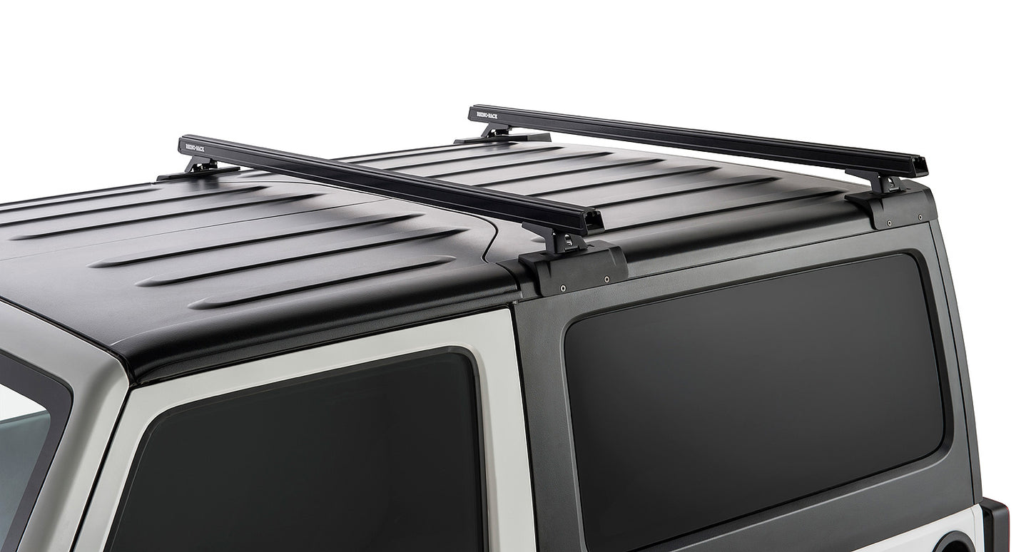 Kit 2 barres de toit noire 1500mm RCL Rhino-Rack Backbone Heavy Duty Jeep Wrangler JK 2011-2019 - RHINO-RACK sur Xperts4x4 Accessoires 4x4 Off-Road