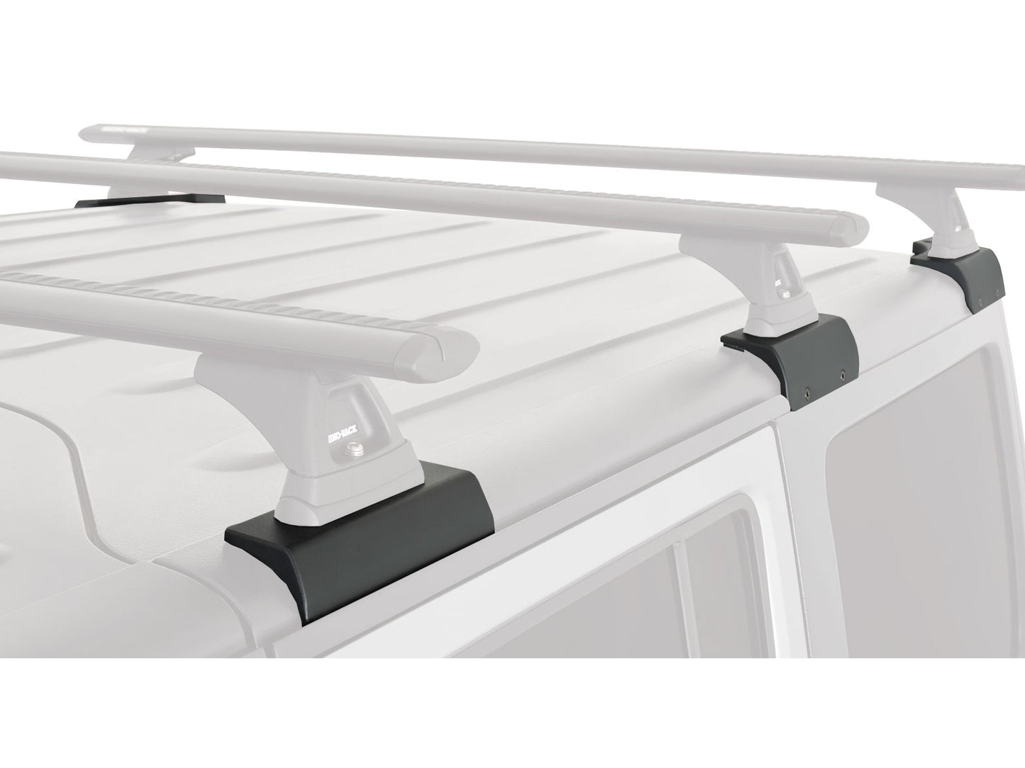 Kit de 2 barres de toit RHINO-RACK Sportz 1500mm pour Jeep Wrangler JK 2011-2019, fixation sur le toit du véhicule.