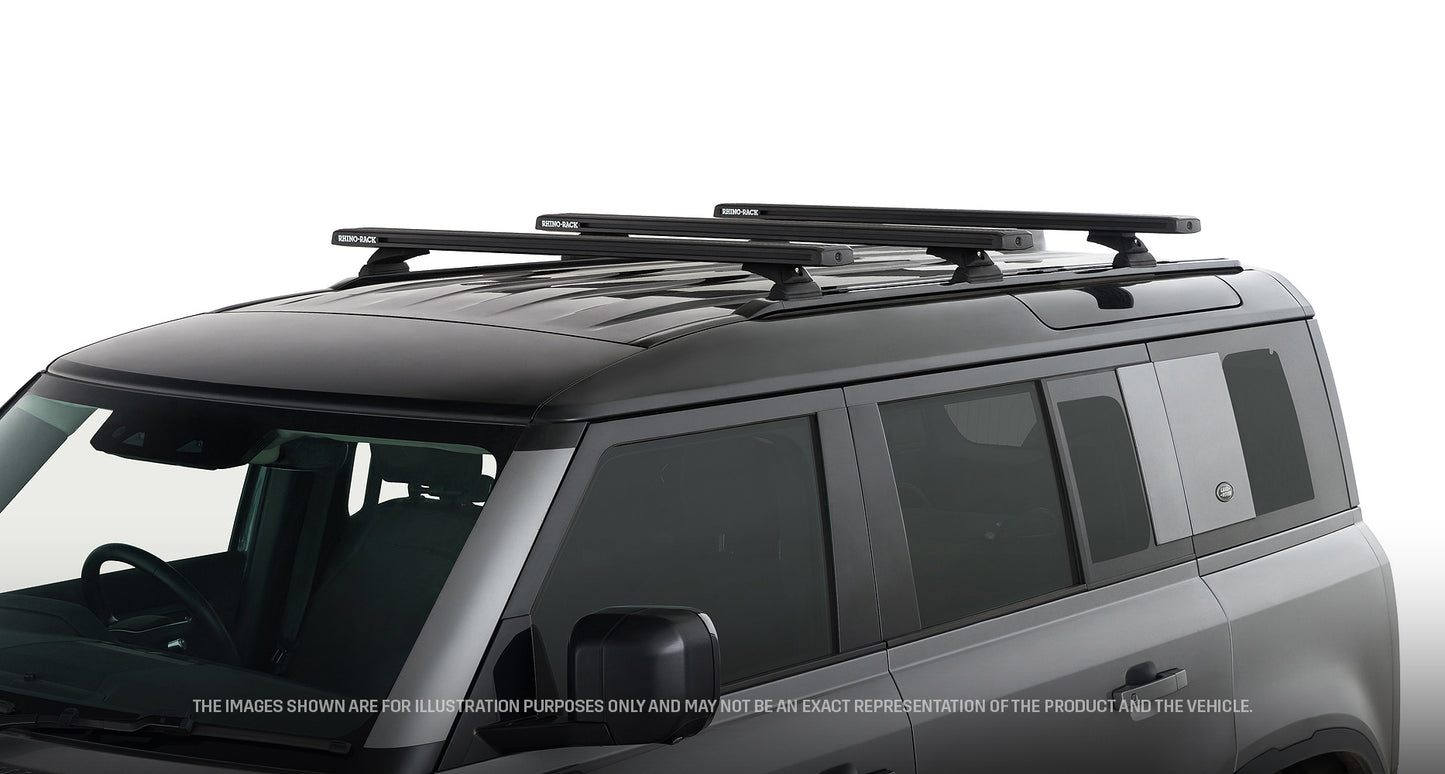 Kit 3 barres de toit 1260 mm système Reconn-Deck Land Rover Defender II 110 L663 2020+ - RHINO-RACK sur Xperts4x4 Accessoires 4x4 Off-Road