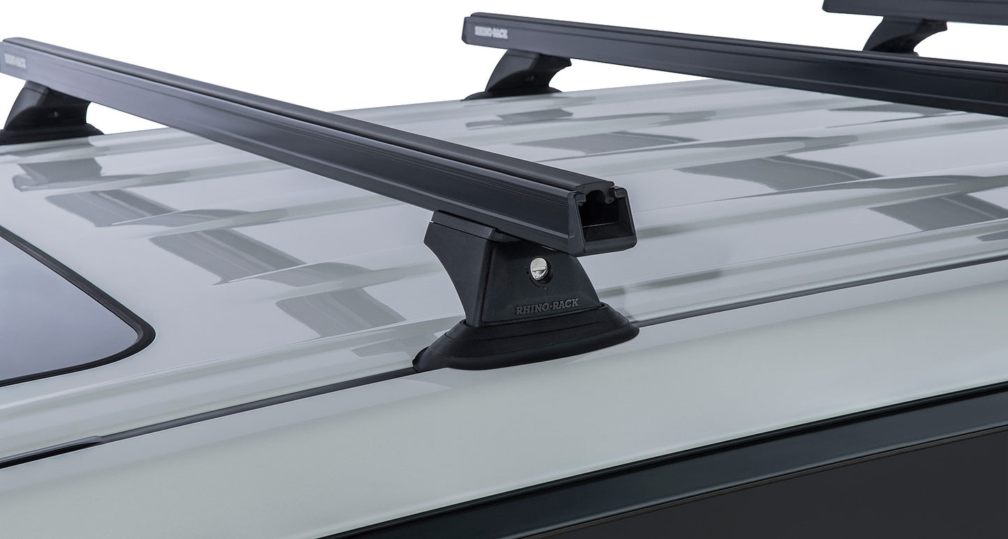 Kit 3 barres de toit noire 1375mm Heavy Duty avec pieds RCH Toyota Land Cruiser série 200 2007-2021 - RHINO-RACK sur Xperts4x4 Accessoires 4x4 Off-Road